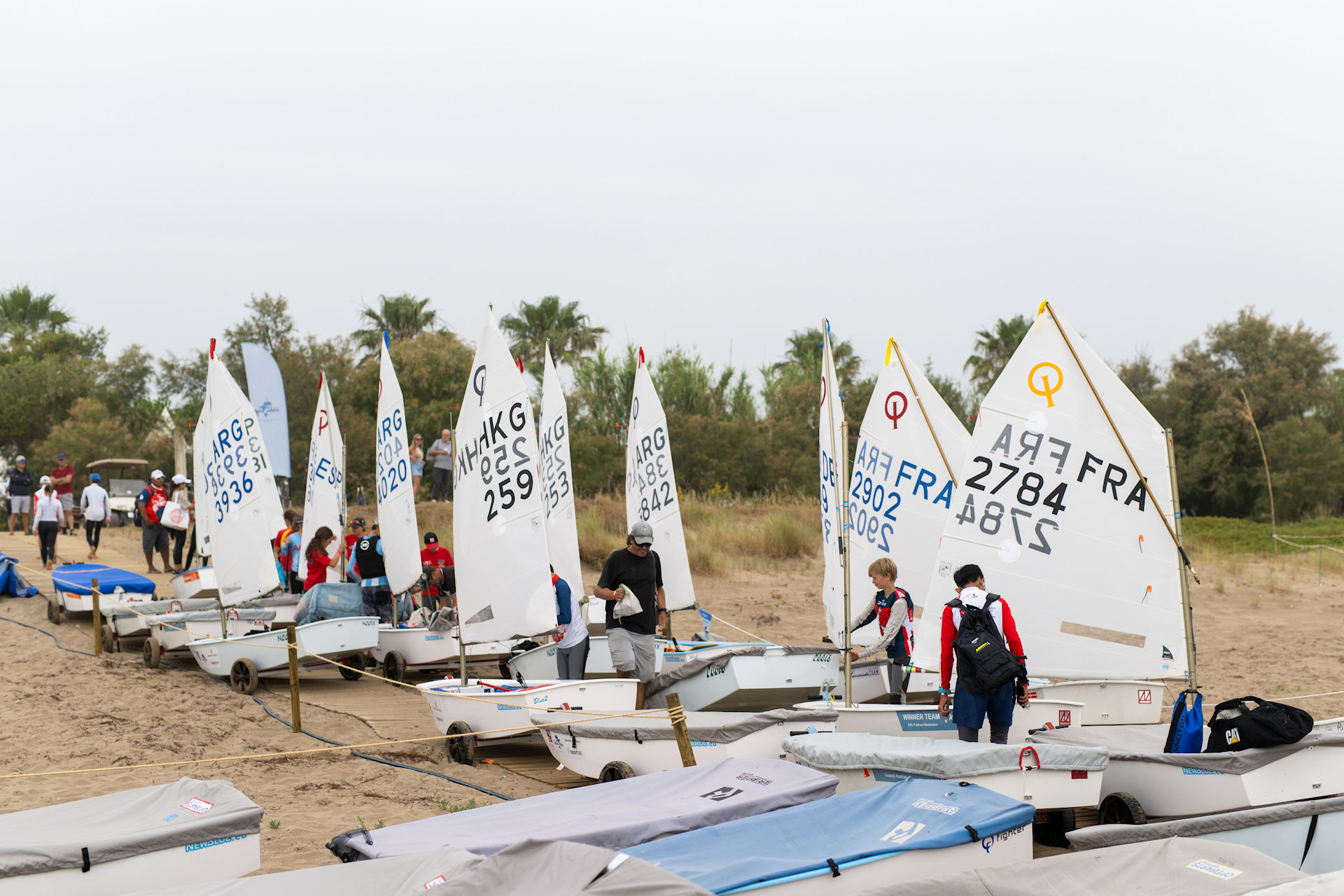 Gold fleet racing begins at the Optimist World Championship